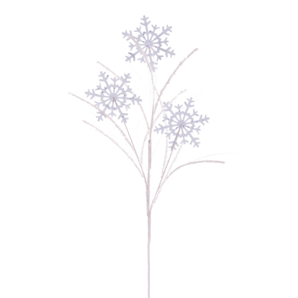 Glittered Snowflake Spray 31" Set of 6 White