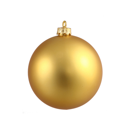 Gold Ball Ornaments 3" Matte Set of 12