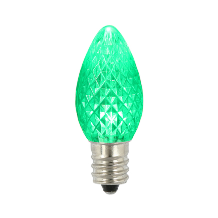 LED C7 Replacement Bulbs Set of 25 Green
