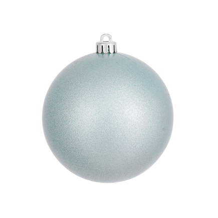 Ice Blue Ball Ornaments 4" Candy Finish Set of 6