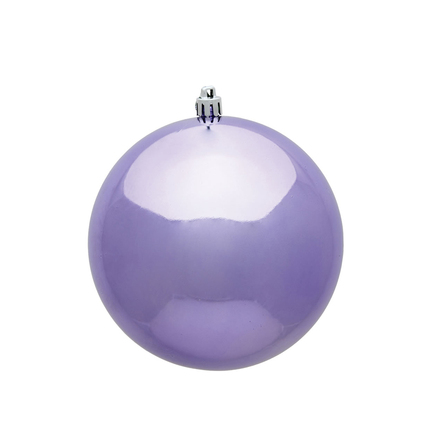 Lavender Ball Ornaments 8" Shiny Set of 4