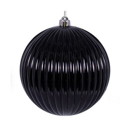 Mars Ball Ornament 6" Set of 4 Black