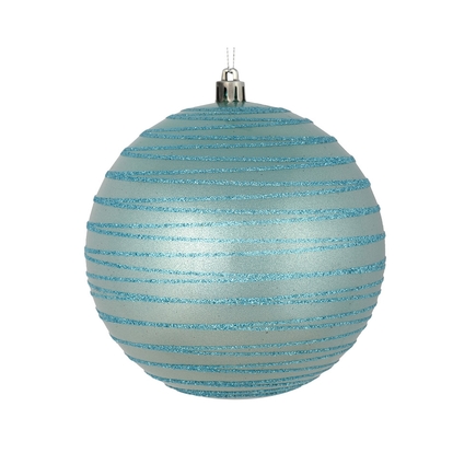 Orb Ball Ornament 6" Set of 3 Ice Blue