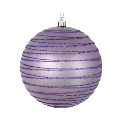 Orb Ball Ornament 6" Set of 3 Lavender