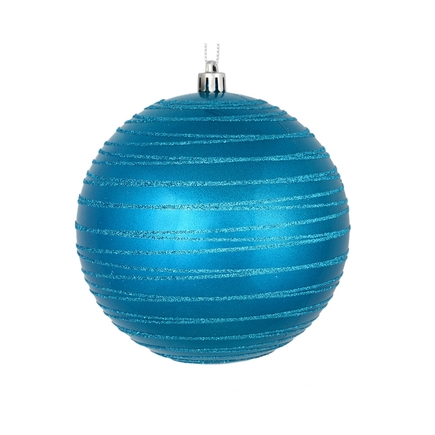 Orb Ball Ornament 6" Set of 3 Turquoise