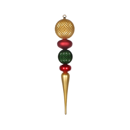 Paola Finial 26" Gold/Red/Green
