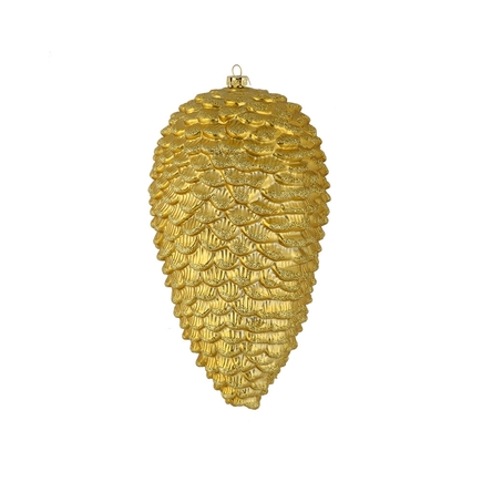 Pinecone Ornament 7" Set of 4 Gold