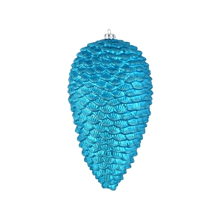 Pinecone Ornament 7" Set of 4 Turquoise