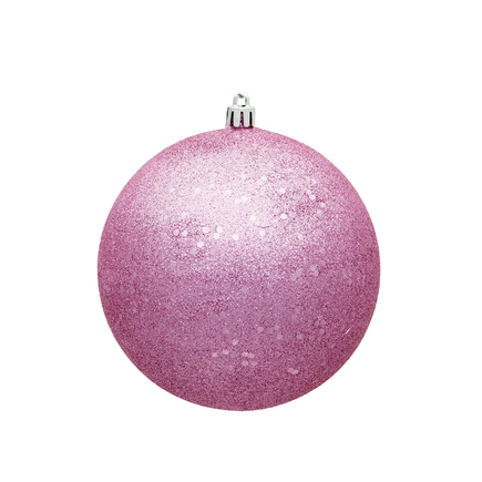 Pink Ball Ornaments 6" Sequin Set of 4