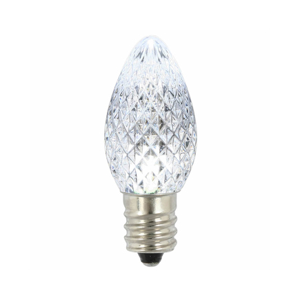 LED C7 Twinkle 25 Replacement Bulbs Set Pure White 
