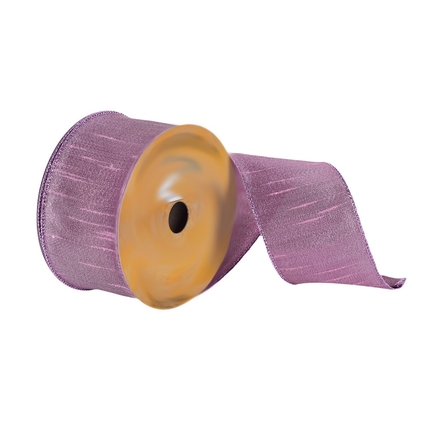 Woven Dupioni Ribbon 2.5" Purple