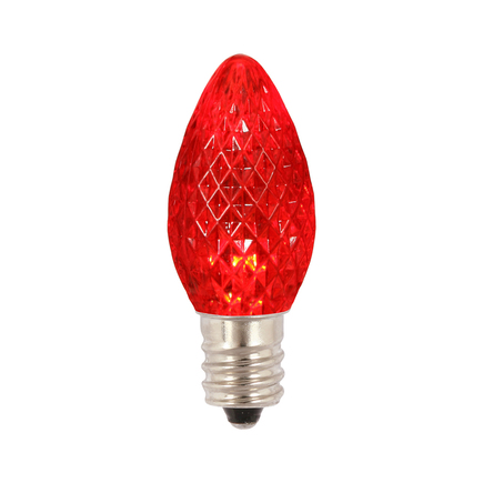 LED C7 Replacement Bulbs Set of 25 Red