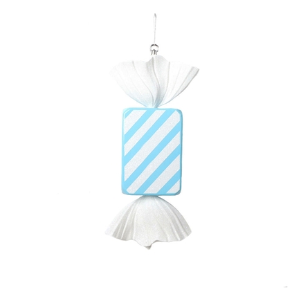 Sugar Candy Ornament 18.5" Light Blue Stripe