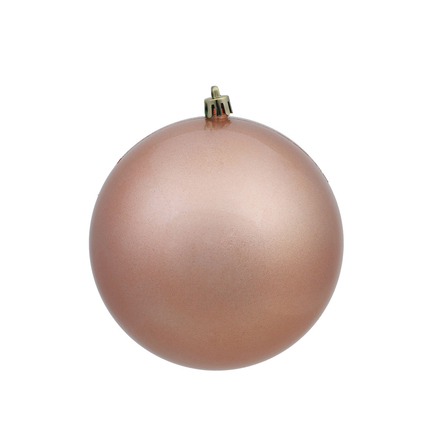 Rose Gold Ball Ornaments 10" Candy Finish Set of 2