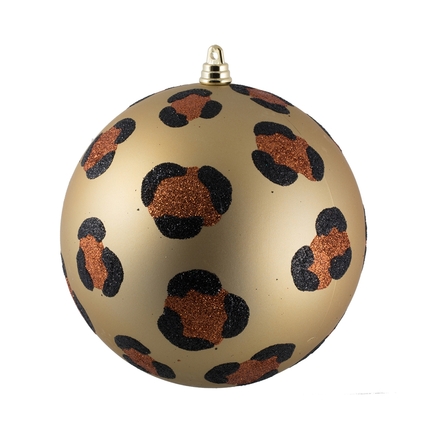 Safari Ball Ornament 6" Set of 4 Leopard