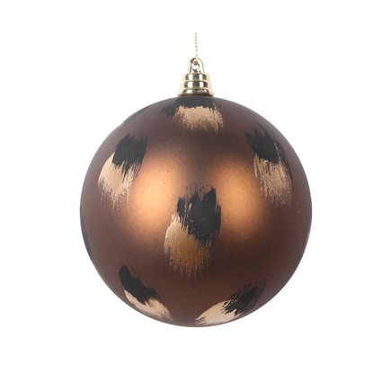 Safari Ball Ornament 4" Set of 4 Truffle