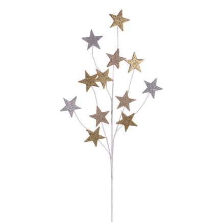 Star Spray 34" Set of 6 Champagne/Silver/Gold