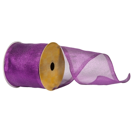 Sheer Ribbon 4" Purple