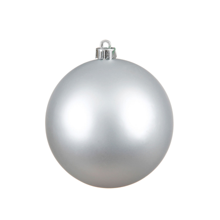 Silver Ball Ornament 16" Matte 