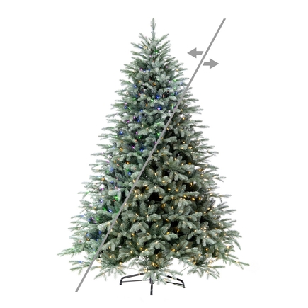 6.5' Silver Noble Fir Full Color Changing LED