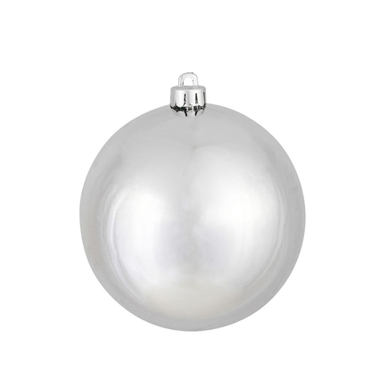 Silver Ball Ornaments 2.75" Shiny Set of 12