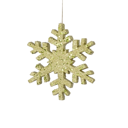 Outdoor Snowflake 12" Set of 2 Lime