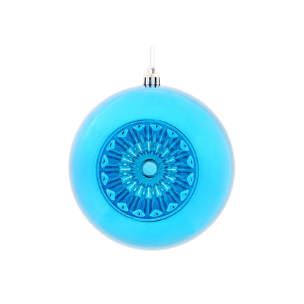 Solaris Ball Ornament 4.75" Set of 4 Blue