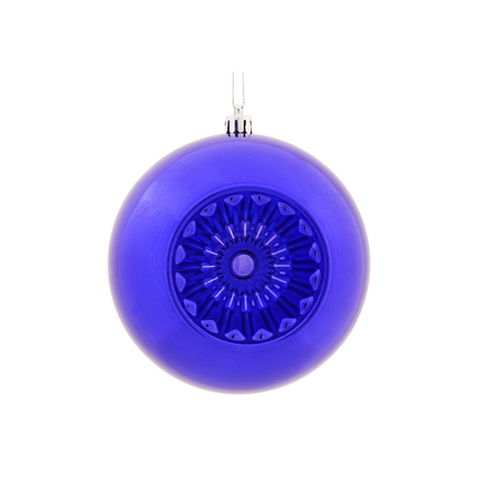 Solaris Ball Ornament 4.75" Set of 4 Purple