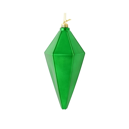 Sonata Lantern Ornament 7" Set of 4 Green Shiny