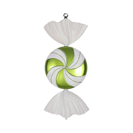 Swirly Candy Ornament 18.5" Set of 2 Lime
