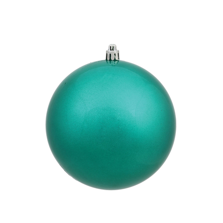 Teal Ball Ornaments 4" Candy Finish Set of 6