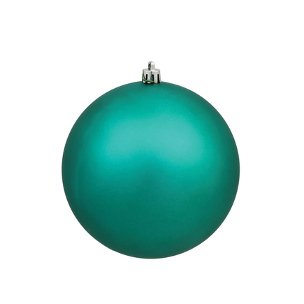 Teal Ball Ornaments 4.75" Matte Set of 4
