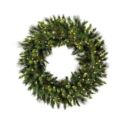 Virginia Pine Wreath LED 24"