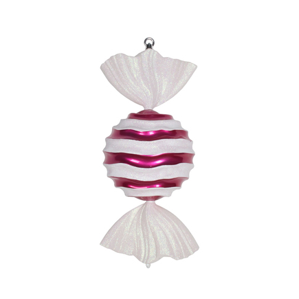 Wavy Stripe Ornament 18.5" Hot Pink