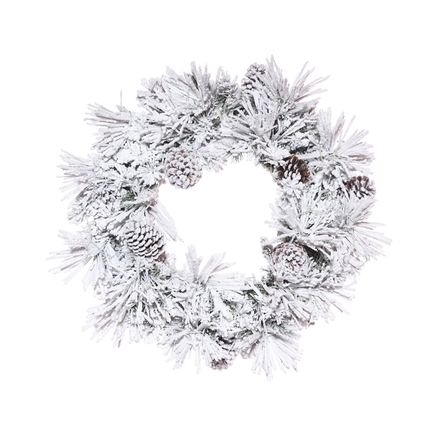 4' Winter Pine Wreath Unlit
