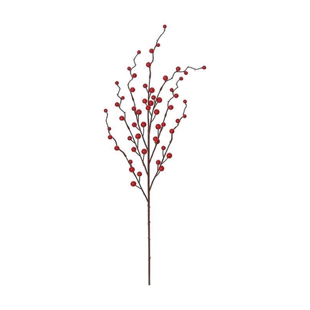 Outdoor Berry Branch 22" Set of 6 Red