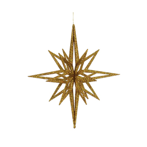 Bethlehem Glitter Star 24" Gold