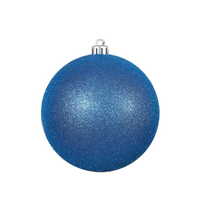Blue Ball Ornaments 12" Glitter Set of 2