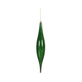 Calla Slim Drop Ornament 13" Set of 2 Emerald