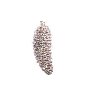 Cherie Pine Cone Ornament 8" Set of 2 Taupe