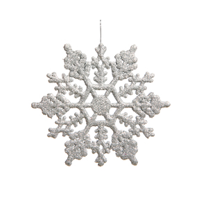 Extra Large Christmas Snowflake Ornament 8" Set of 12 Silver