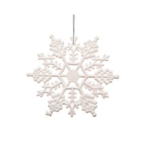 Extra Large Christmas Snowflake Ornament 8" Set of 12 White