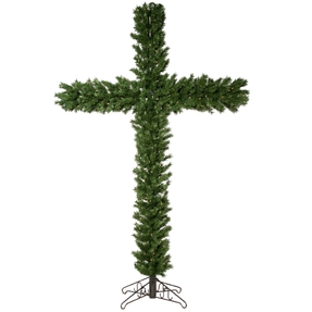 7.5' Christmas Pine Cross LED