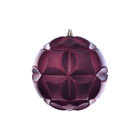Tokyo Sphere Ornament 6" Set of 2 Burgundy