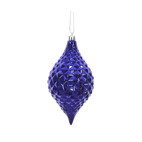 Elvis Diamond Cut Ornament 6" Set of 4 Purple