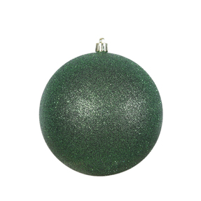 Emerald Ball Ornaments 10" Glitter Set of 2