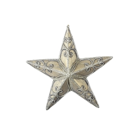 Estelle Star Ornament 9" Antique Gold