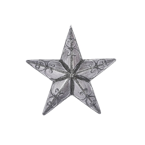 Estelle Star Ornament 9" Antique Silver