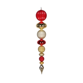 Fiona Finial 45" Red/Gold/Champagne