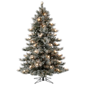 9' Frosted Sugar Pine Full Warm White LED